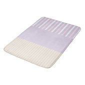 Tapis De Bain Stripes Pop Couleur - Rose Pastel, Jaune & Violet (Angle)