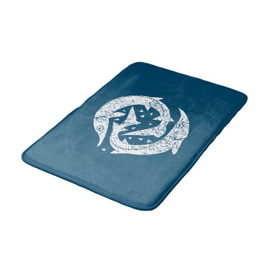 TAPIS DE BAIN STURGEON STURGEON WOODCUT ART (Angle)