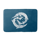 TAPIS DE BAIN STURGEON STURGEON WOODCUT ART (Devant)