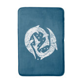 TAPIS DE BAIN STURGEON STURGEON WOODCUT ART (Devant (Vertical))