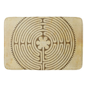 Tapis De Bain Style 1 d'antiquité de labyrinthe de Chartres +