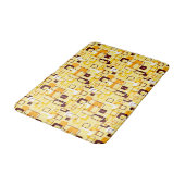 Tapis De Bain Style abstrait jaune et noir moderne (Angle)