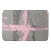 Tapis De Bain Style art moderne Abstrait gris rose (Devant)