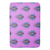 Tapis De Bain Style Art Nouveau Vitrage Peacock Plumes (devant Vertical)