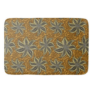 Tapis De Bain Style Batik Floral Abstrait africain
