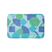 Tapis De Bain Style Bauhaus vert et bleu (Devant)