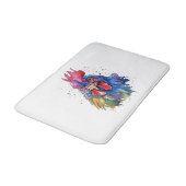 Tapis De Bain Style d'aquarelle de poulet du coq du pays (Angle)