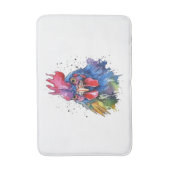 Tapis De Bain Style d'aquarelle de poulet du coq du pays (Devant (Vertical))