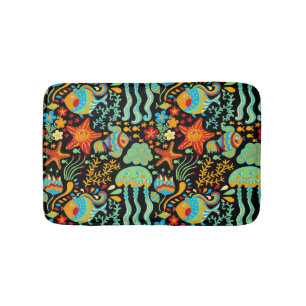 Tapis De Bain Style de dessin animé Aquatic Life