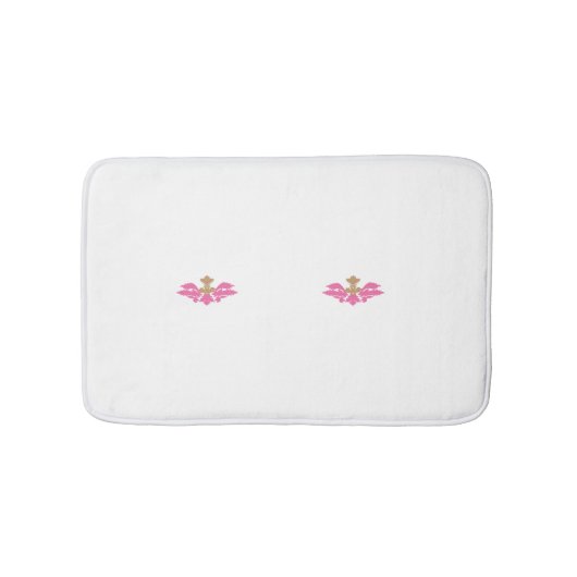 Tapis De Bain Style Décor, Rose Chaud, Laiton Antique (Devant)