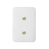 Tapis De Bain Style Décoratif, Vert Bleu Foncé, Bataille (Devant (Vertical))