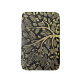 Tapis De Bain Style Family Tree Black Gold Feuilles  (Devant (Vertical))