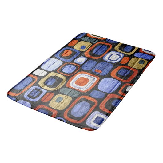 Tapis De Bain Style moderne Abstrait Pastel Bois (Angle)