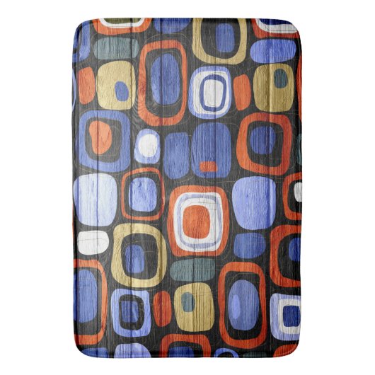Tapis De Bain Style moderne Abstrait Pastel Bois (devant Vertical)