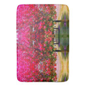 Tapis De Bain Style monet rose paysage d'automne, feuille rose (devant Vertical)