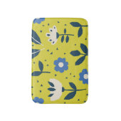 Tapis De Bain Style scandinave, motif sans couture fleurie. (Devant (Vertical))