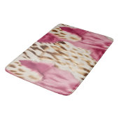 Tapis De Bain Stylish Girly Rose White Gold Zebra (Angle)