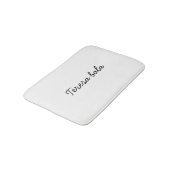 Tapis De Bain Stylish Monogram Modern Minimalist White Script (Angle)