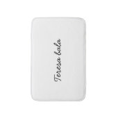 Tapis De Bain Stylish Monogram Modern Minimalist White Script (Devant (Vertical))