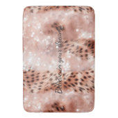 Tapis De Bain Stylish Rose rose rose or Leopard Glitz (devant Vertical)