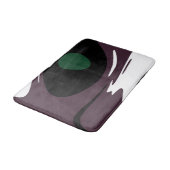 Tapis De Bain Submersion : Noir Abstrait, Blanc, Violet & Vert (Angle)