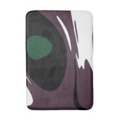 Tapis De Bain Submersion : Noir Abstrait, Blanc, Violet & Vert (Devant (Vertical))