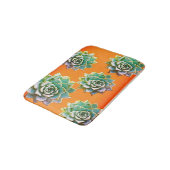 Tapis De Bain Succulents d'aquarelle sur Terracotta (Angle)