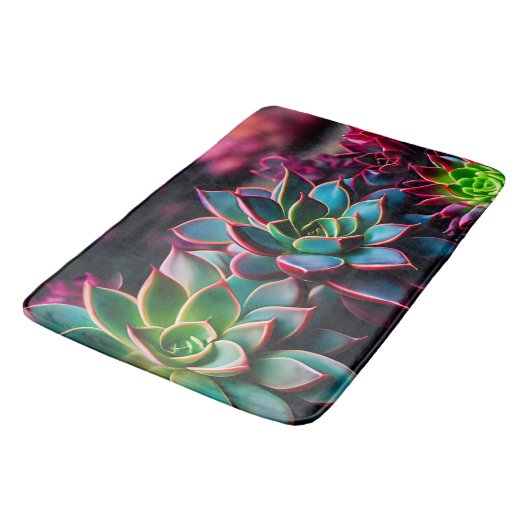 Tapis De Bain Succulents vibrants (Angle)
