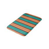 Tapis De Bain Sud-Ouest Orange rouge Turquoise arc-en-ciel rayur (Angle)