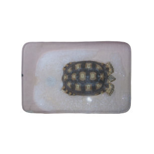 Tapis De Bain Sulcata d'animaux de compagnie dans un bain rose p