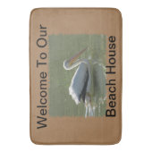 Tapis De Bain Summer Beach House Coastal Pélican Bienvenue invit (devant Vertical)