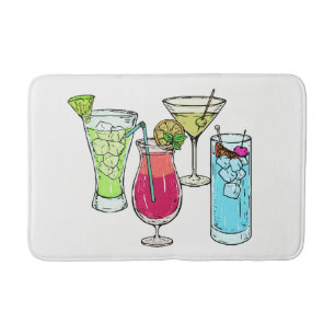 Tapis De Bain Summer Cocktails nattes