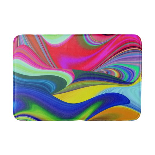 Tapis De Bain Summerrainbow, Rainbowart 3D Abstrait (Devant)