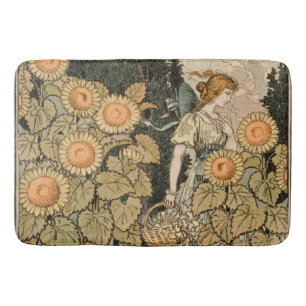 Tapis De Bain Sunflower Art Nouveau Jardin Grasset Femme
