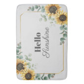 Tapis De Bain Sunflower Eucalyptus Vert Script géométrique (devant Vertical)