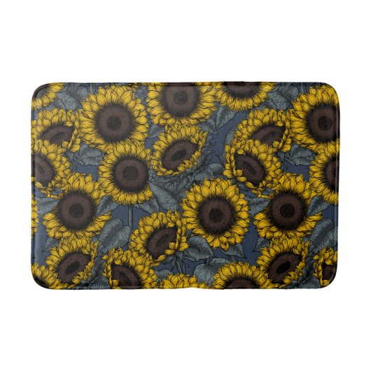 Tapis De Bain Sunflower field 2 (Devant)