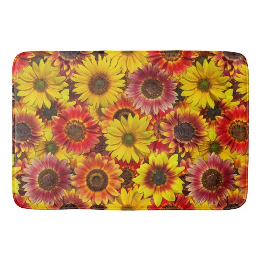 Tapis De Bain Sunflowers Motif sans couture (Devant)