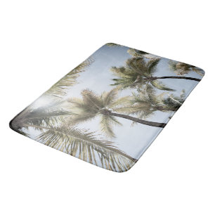 Tapis De Bain Sunlit Palm Jungle #1 #tropical #wall #art