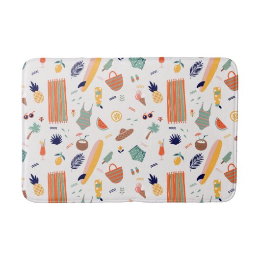 Tapis De Bain Sunny Beach Fun Motif (Devant)