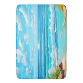 Tapis De Bain Sunny Beach Waves Design (devant Vertical)