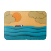 Tapis De Bain Sunrise Ocean Ship Sun Sunset (Devant)