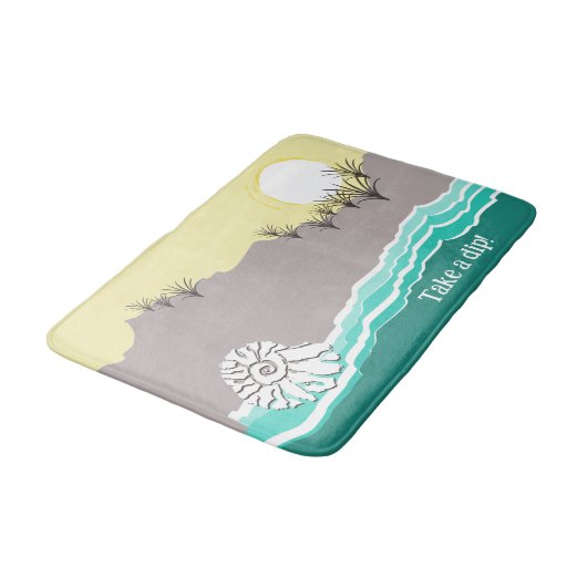 Tapis De Bain Sunset Beach Shell moderne Torn - Faites-Vous Plon (Angle)