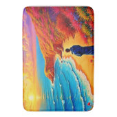 Tapis De Bain Sunset Beach Solitude Design de sérénité (devant Vertical)