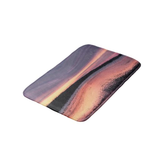 Tapis De Bain Sunset Ocean Wave Abstrait Bath Mats (Angle)