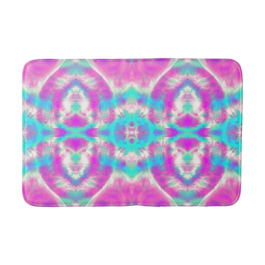 Tapis De Bain SUPER COOL rose et bleu Motif Abstrait (Devant)