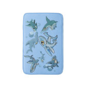 Tapis De Bain Super, Stupendant, Magnifique frisson de requins (Devant (Vertical))