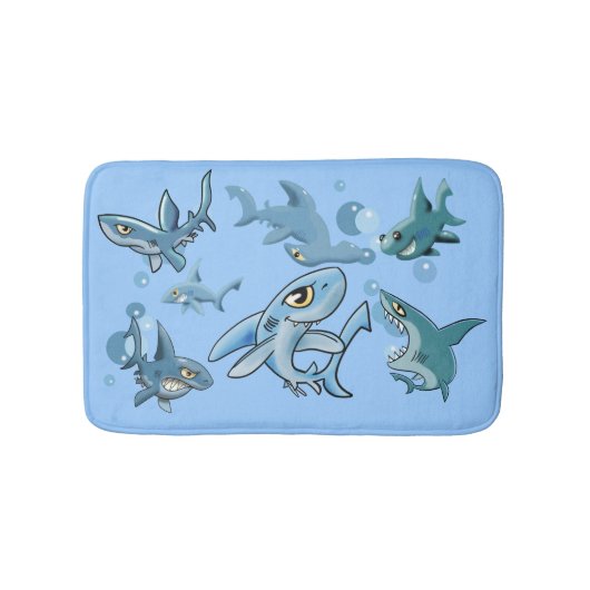 Tapis De Bain Super, Stupendant, Magnifique frisson de requins (Devant)