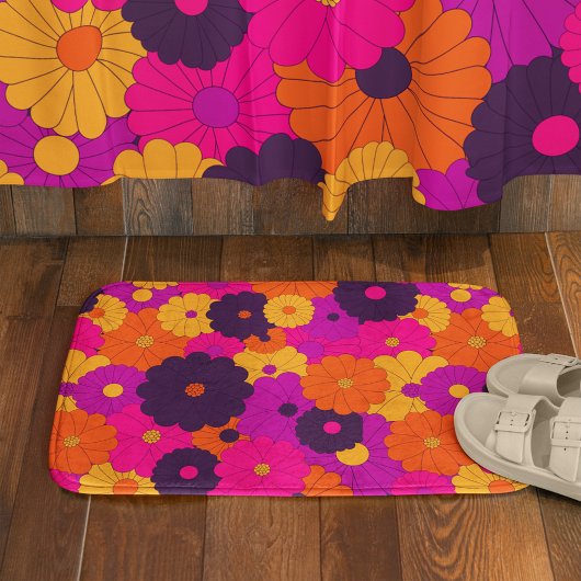 Tapis De Bain Super violet et rose hippie puissance