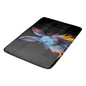 Tapis De Bain Superbe Lapin Bleu en feu (Angle)