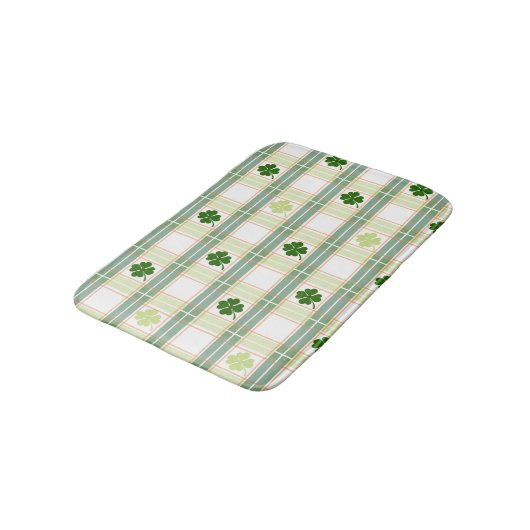 Tapis De Bain Superbe Shamrock Vert Plaid (Angle)